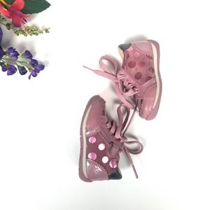 Italian Geox Respira pink suede infant shoes size EU 19
